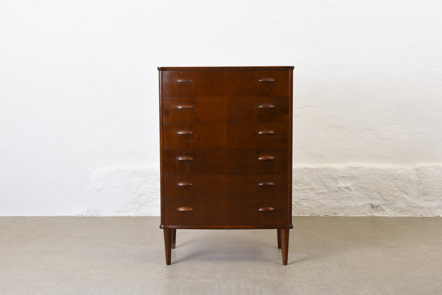 1950s chest of drawers in beech