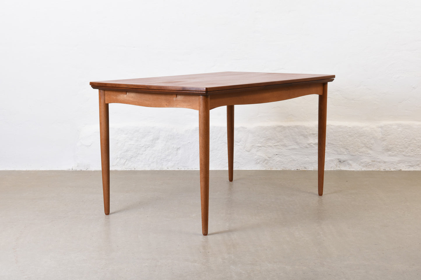 1960s extending teak + oak dining table