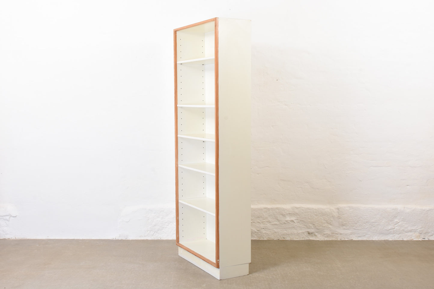 Two available: 1970s Danish bookshelf with pine trim