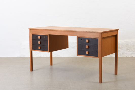 1970s oak desk by Domino Møbler