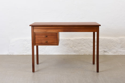 1960s single pedestal desk in teak