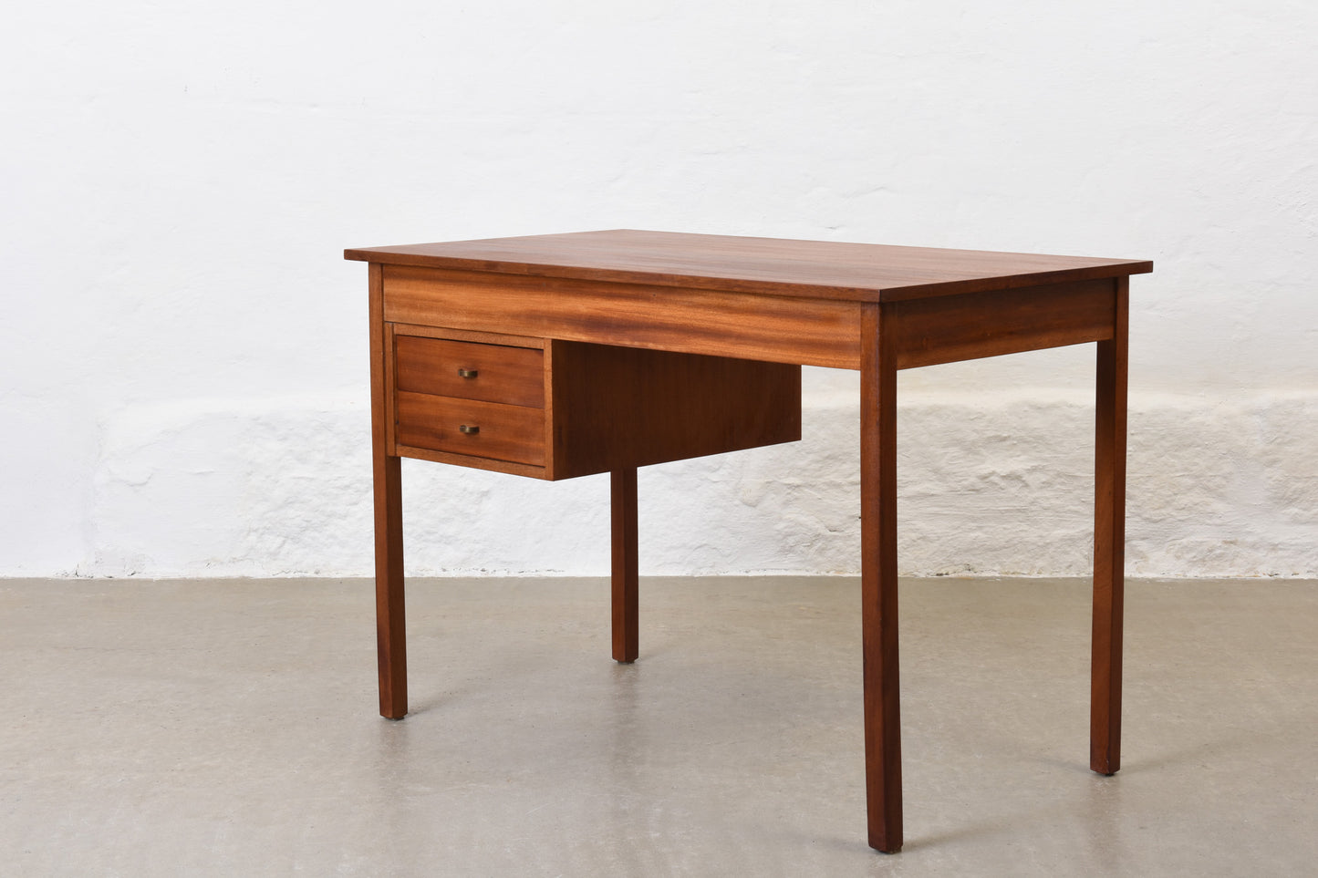 1960s single pedestal desk in teak