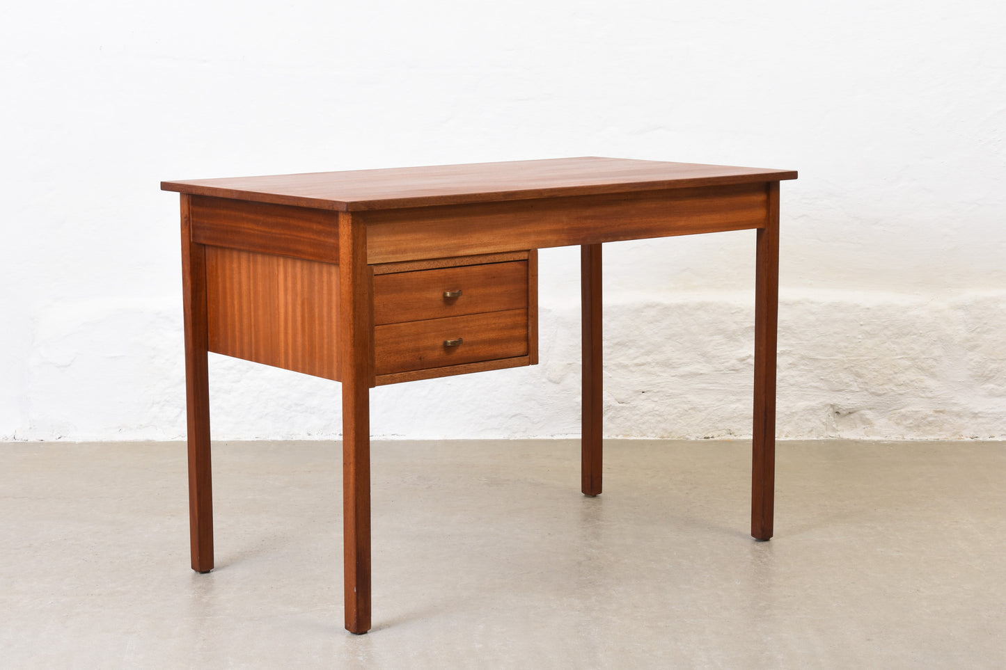 1960s single pedestal desk in teak