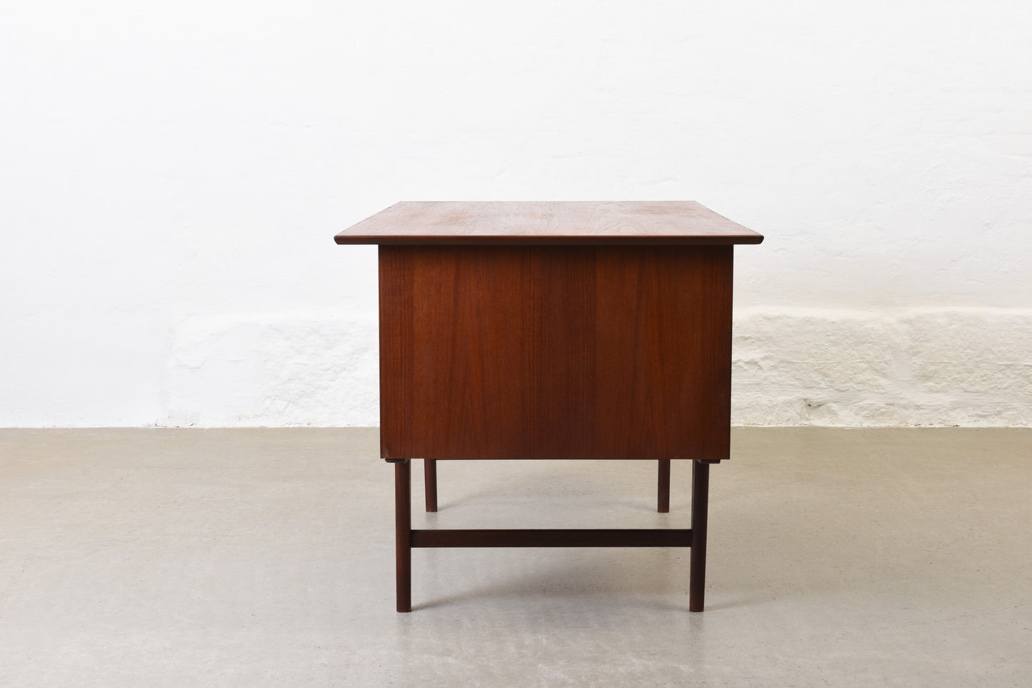 1960s twin pedestal desk in teak