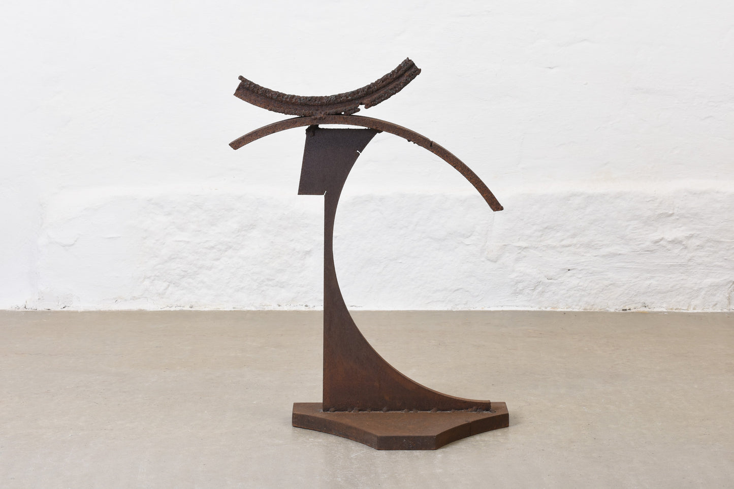 1960s abstract cast iron sculptures