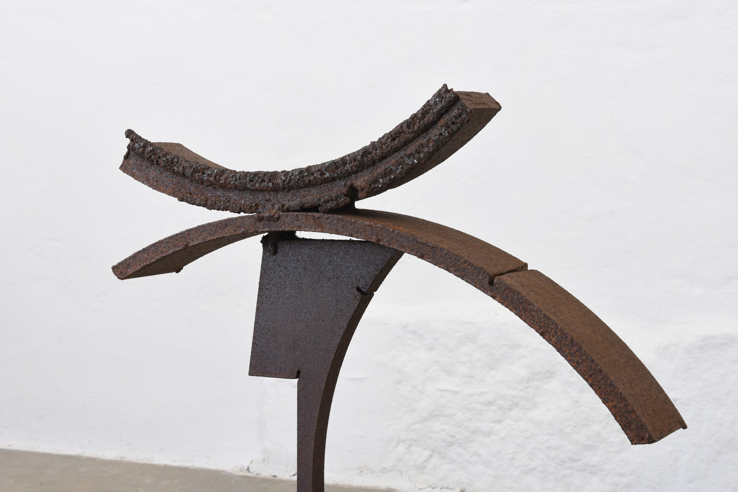 1960s abstract cast iron sculptures