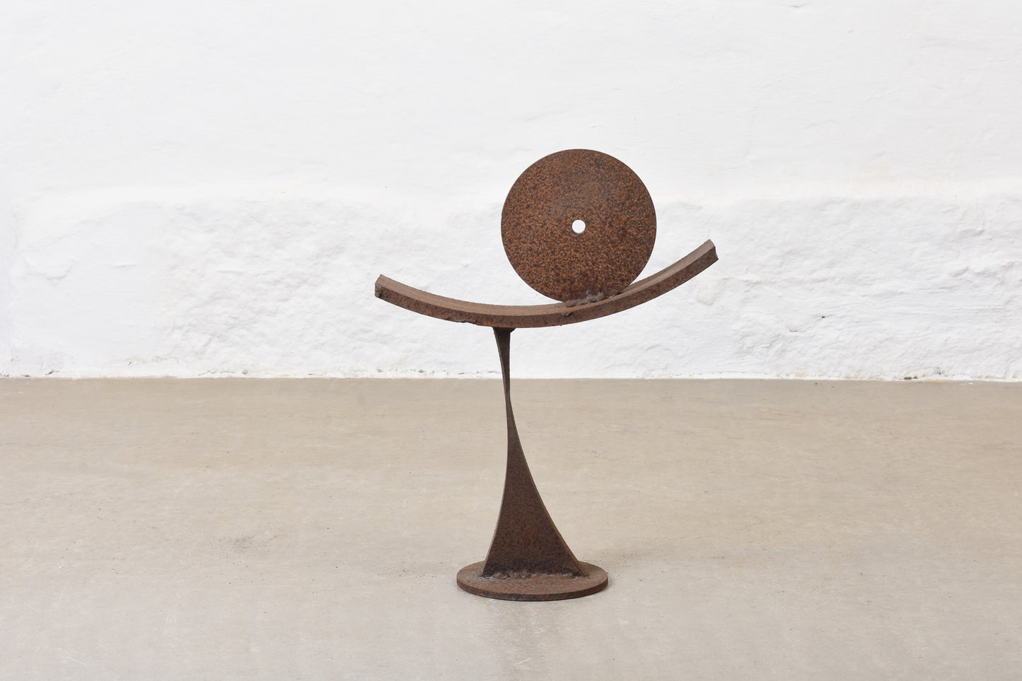 1960s abstract cast iron sculptures