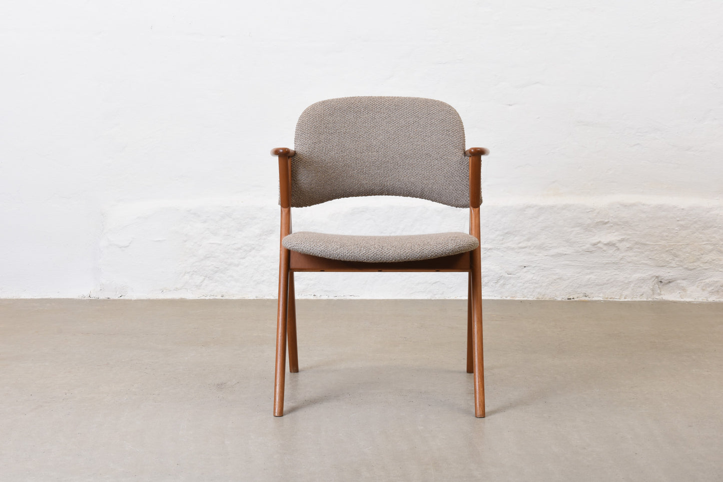 Newly reupholstered: 1960s Swedish armchair in beech