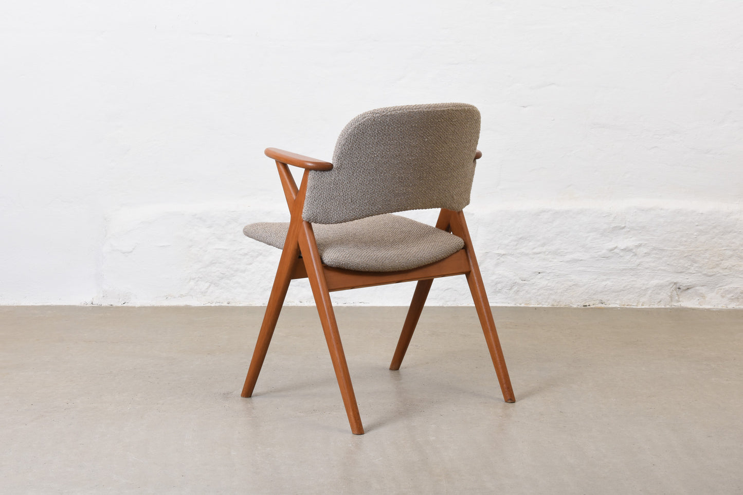 Newly reupholstered: 1960s Swedish armchair in beech