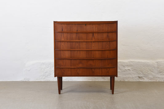 1960s teak chest of drawers with lipped handles no. 2