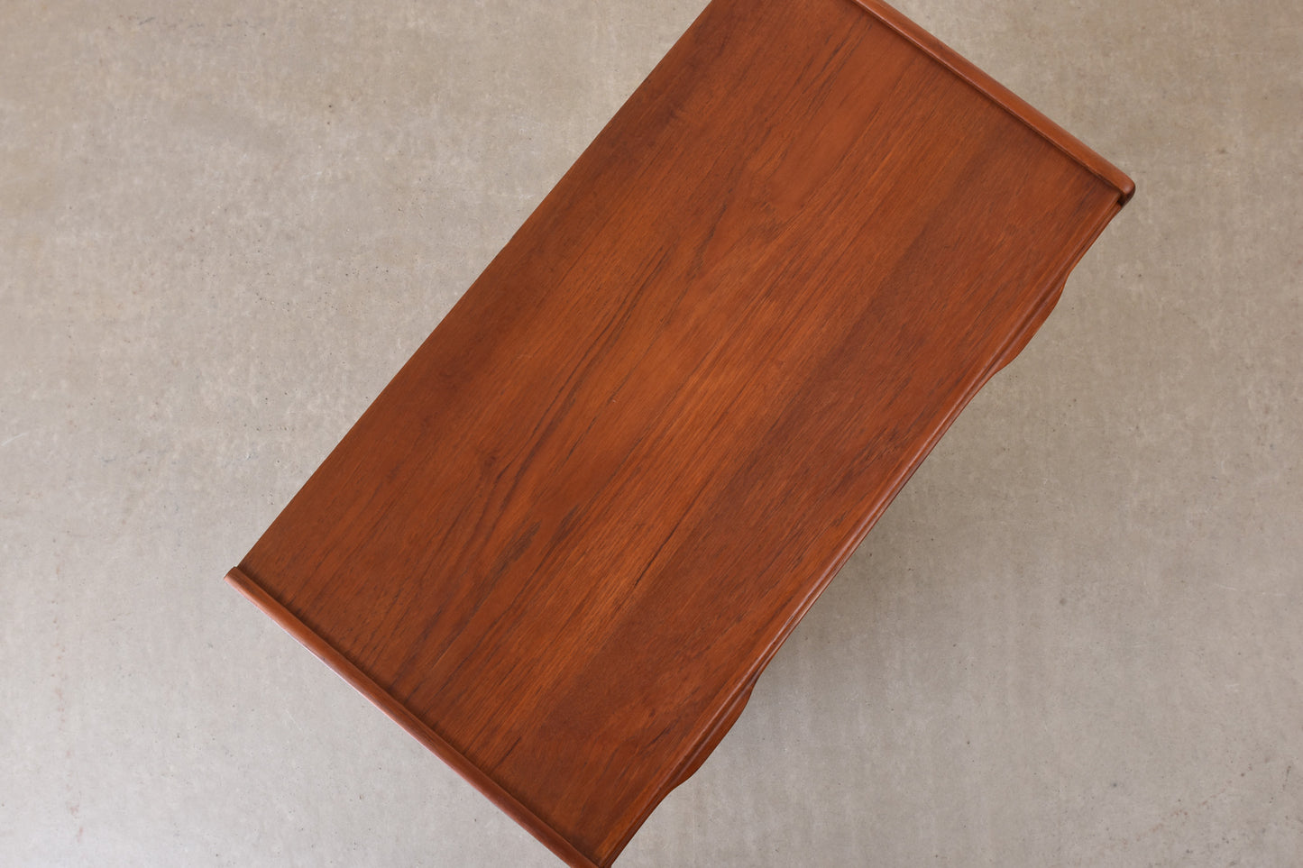 1960s teak chest of drawers with lipped handles