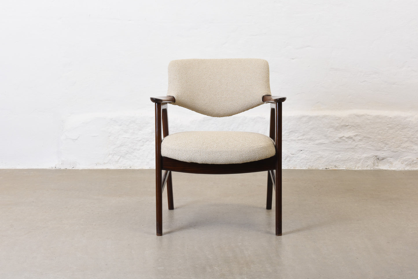 Newly reupholstered: 1960s rosewood occasional chair by Erik Kirkegaard