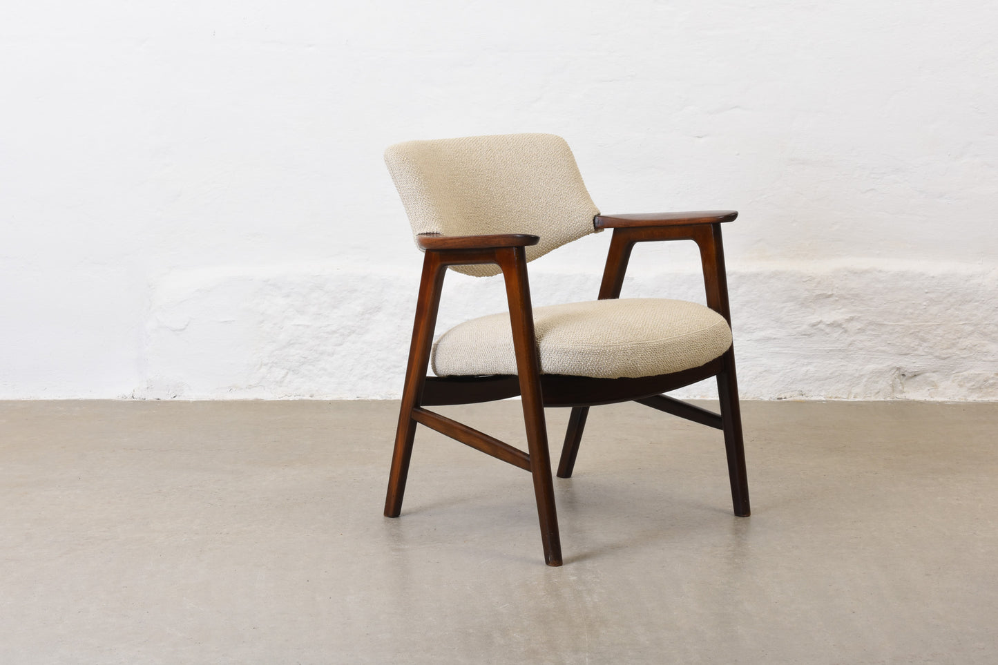 Newly reupholstered: 1960s rosewood occasional chair by Erik Kirkegaard