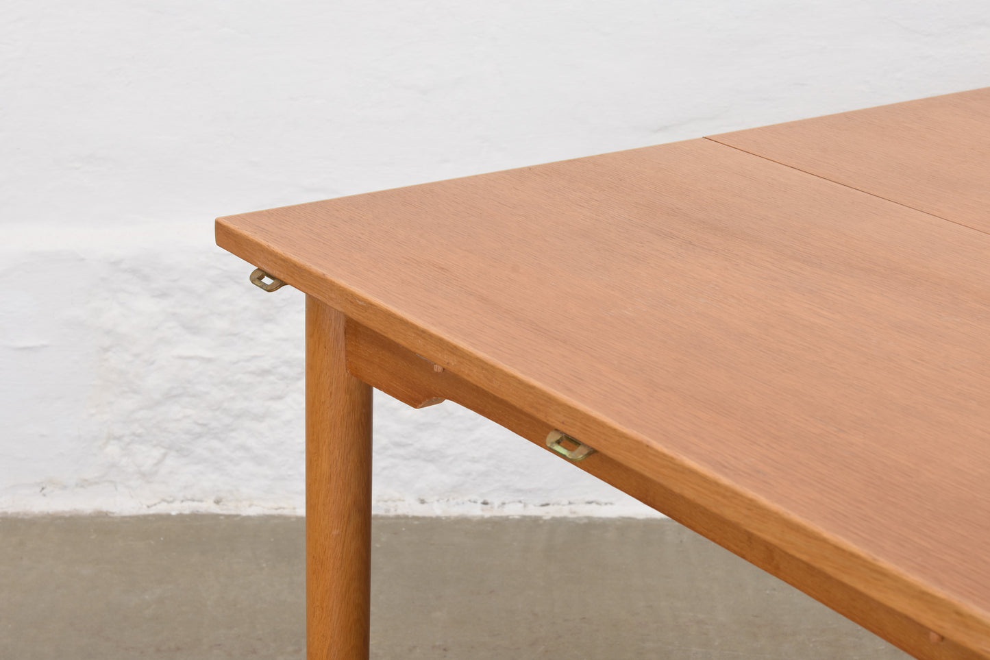 1960s extending drop-leaf dining table in oak