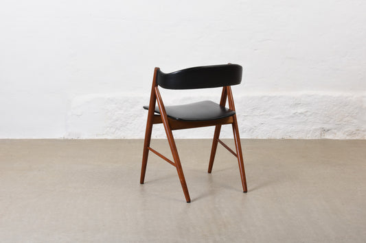 1960s chair in teak + vinyl