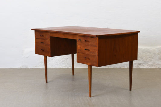 1960s twin pedestal desk in teak no. 1