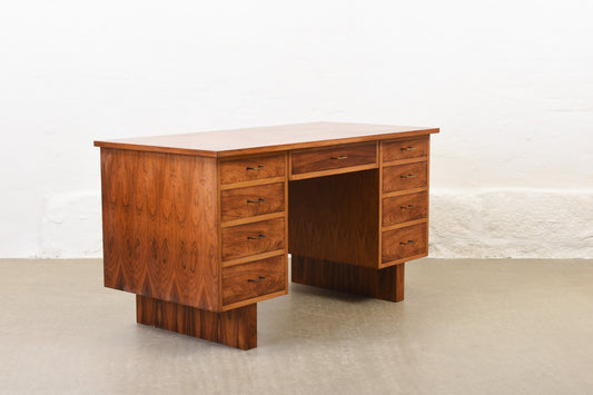 1970s twin pedestal desk in rosewood