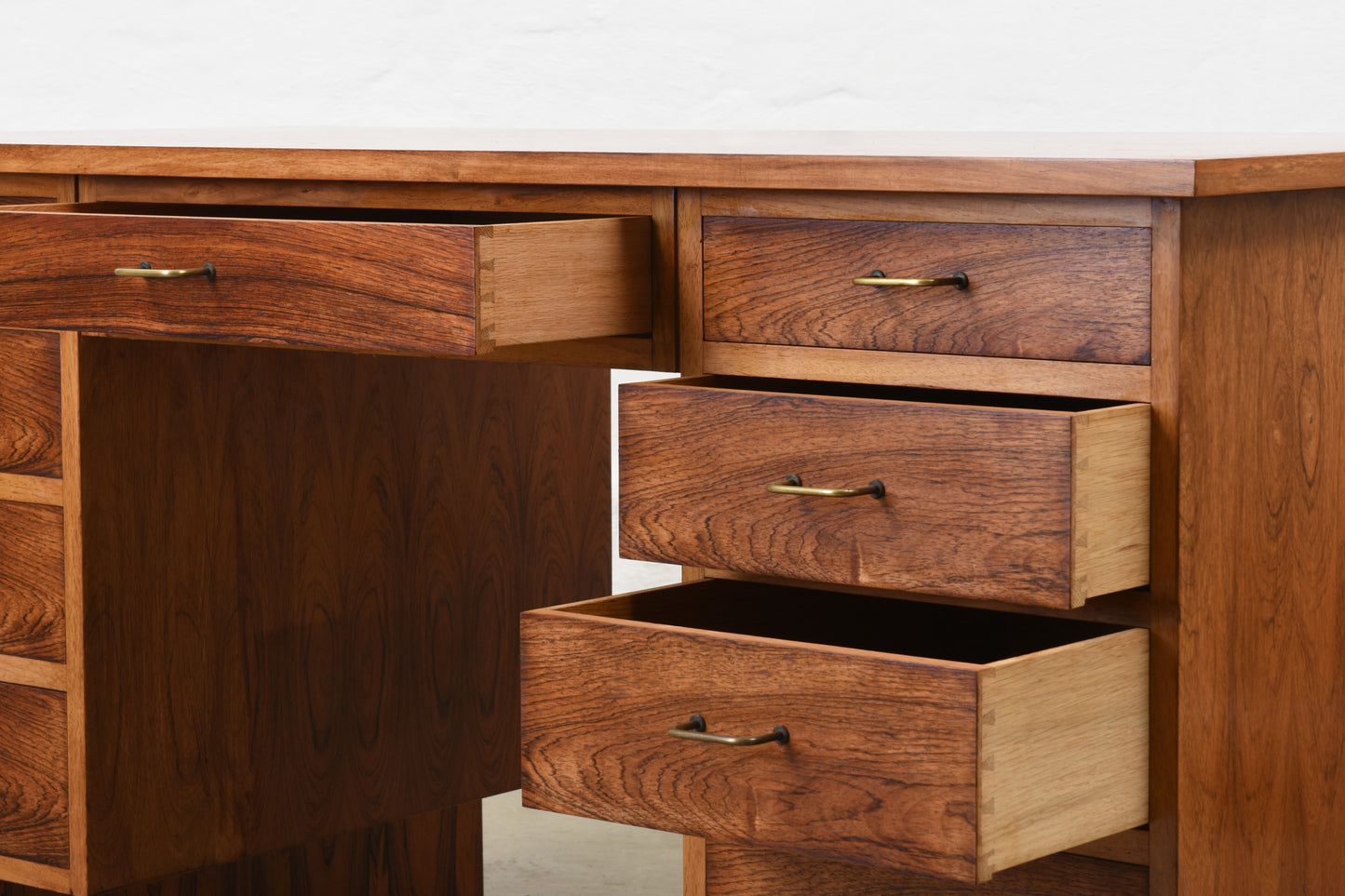 1970s twin pedestal desk in rosewood