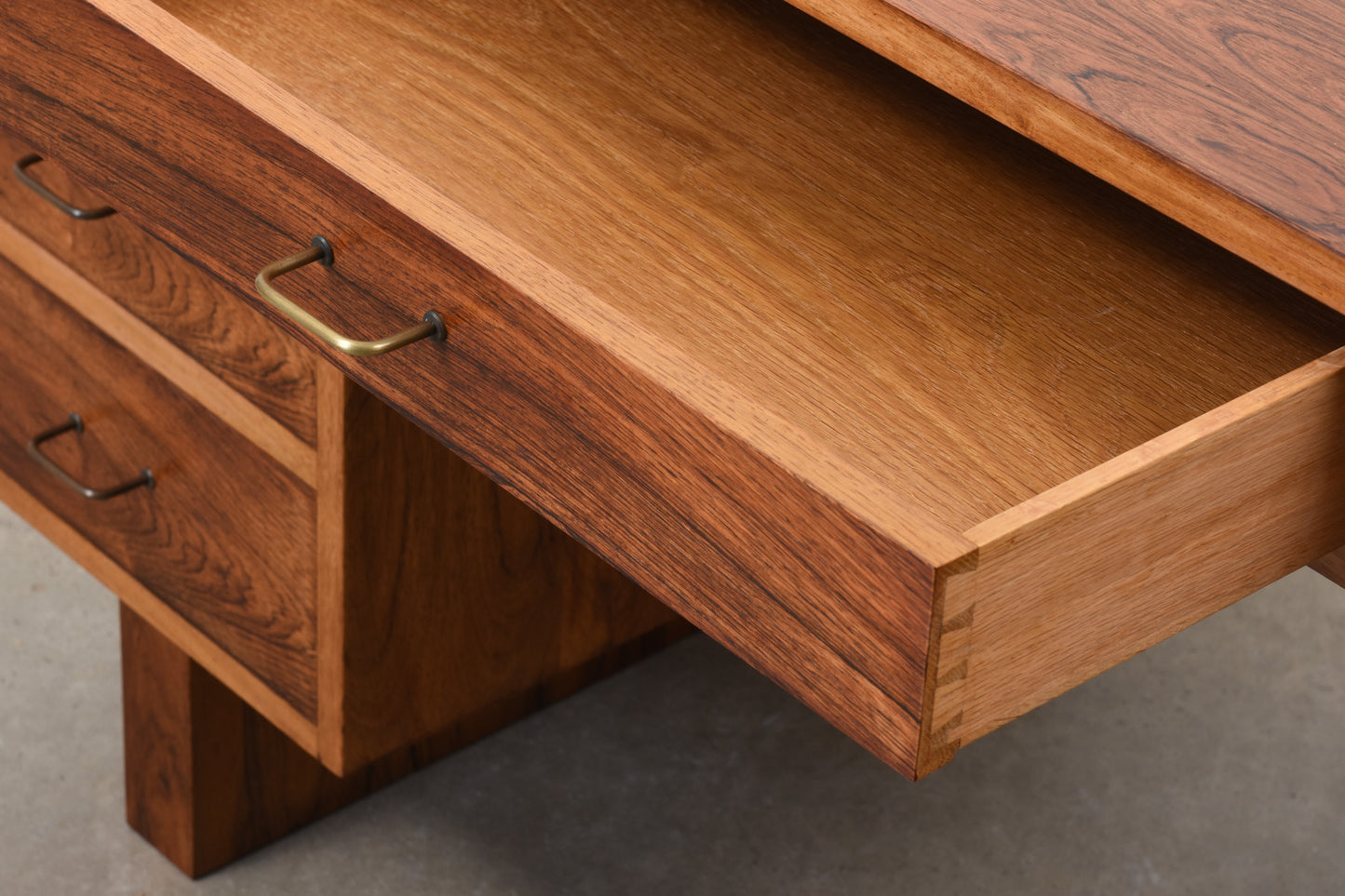 1970s twin pedestal desk in rosewood