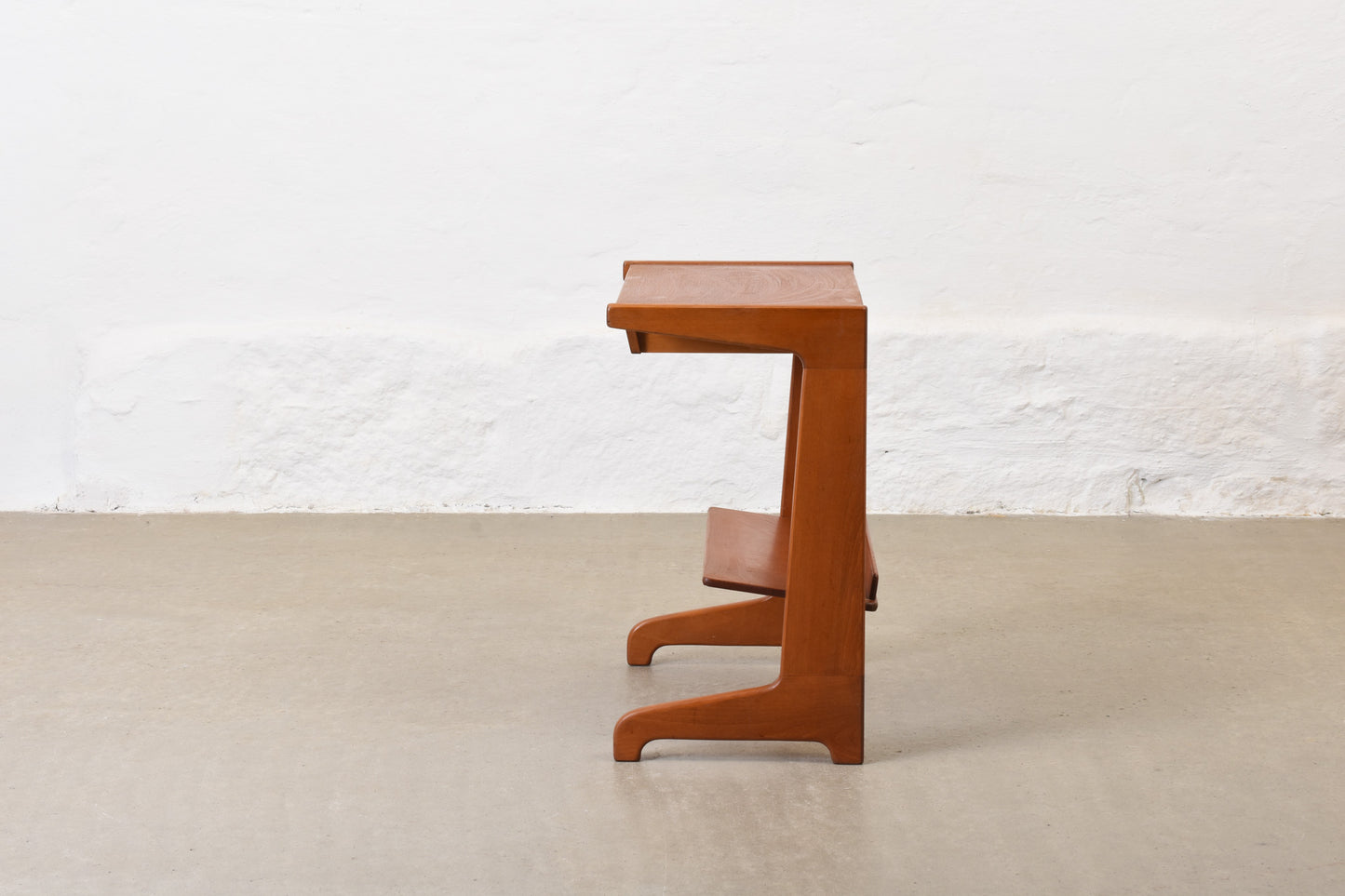 1950s teak + beech bedside table by David Rosén