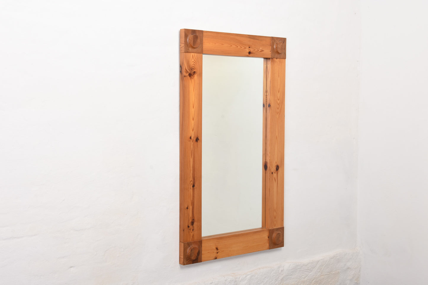 1970s Swedish mirror in pine