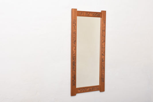 1960s teak + copper mirror