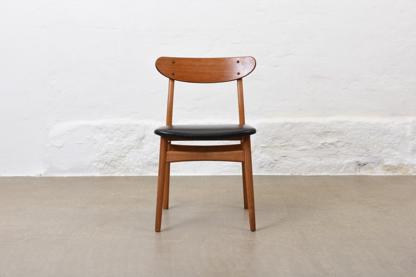 Two available: Model 210 teak + oak chairs by Farstrup