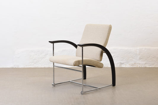 Newly reupholstered: 1990s 'Tres' lounger by Olav Eldøy