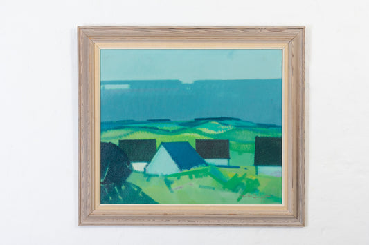 Landscape oil painting by unknown - 86W cm