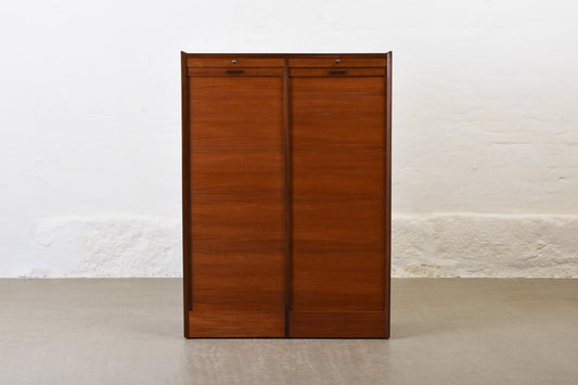 1960s double-fronted archive cabinet in teak