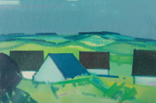 Landscape oil painting by unknown - 86W cm