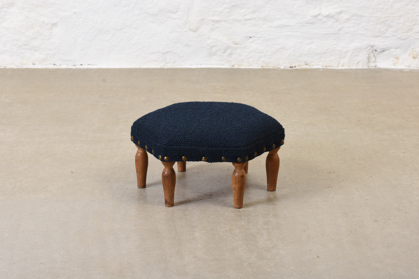 Save £40: 1940s low footstool with new upholstery