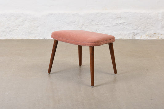Newly reupholstered: 1960s footstool by Søren Ladefoged in mohair velvet