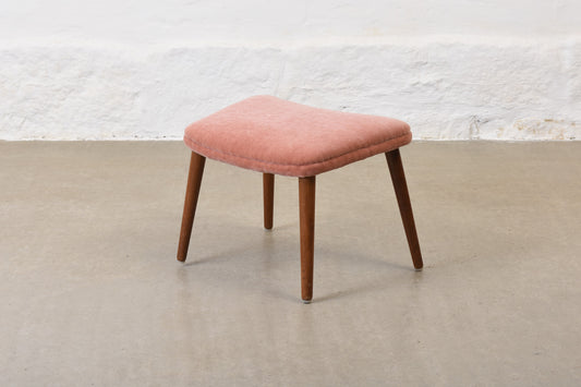 1960s footstool by Søren Ladefoged in mohair velvet