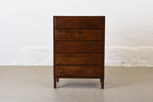 1940s chest of drawers in stained beech