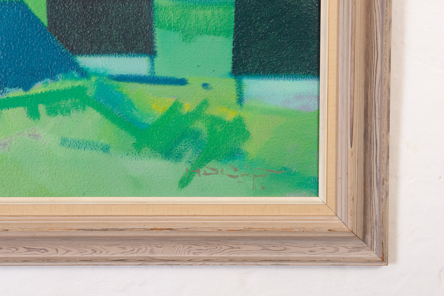 Landscape oil painting by unknown - 86W cm