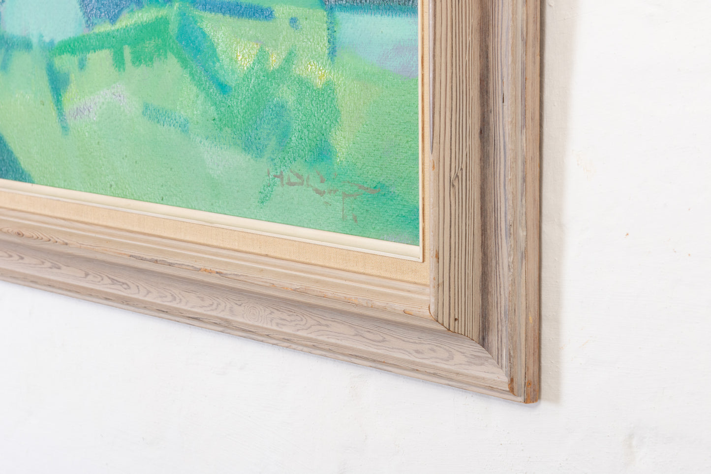 Landscape oil painting by unknown - 86W cm