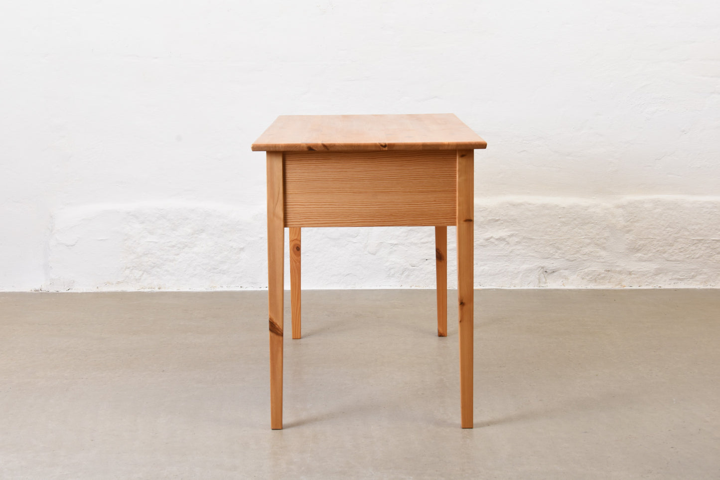 1970s twin pedestal desk in pine