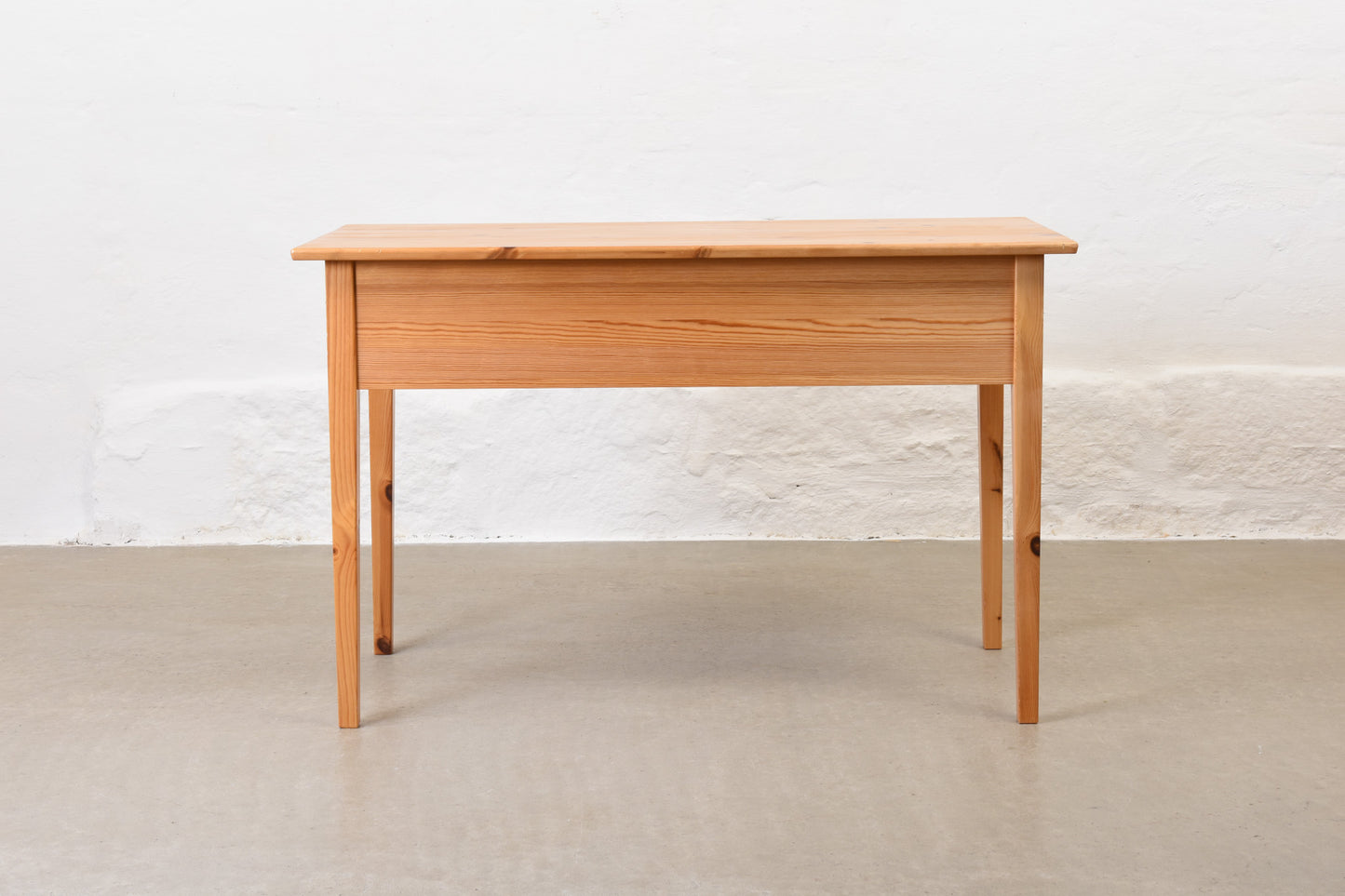 1970s twin pedestal desk in pine