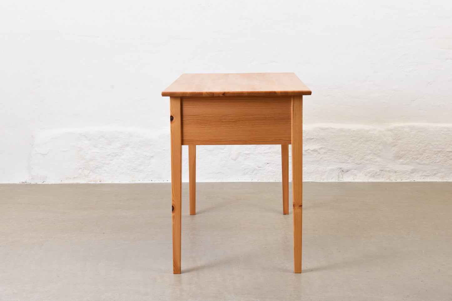 1970s twin pedestal desk in pine