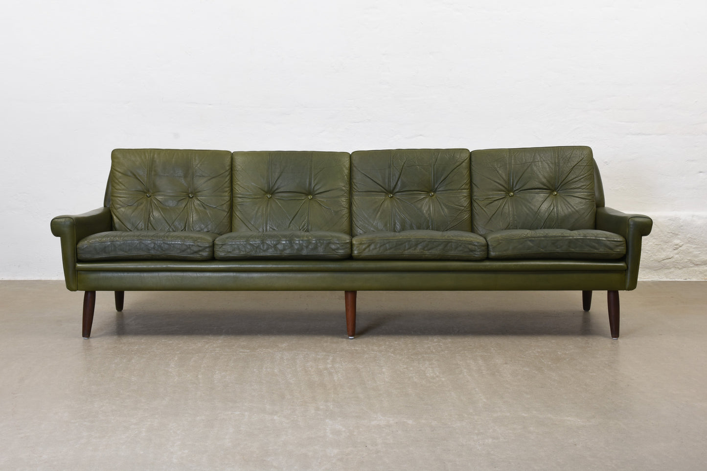 1960s leather four seater by Skippers Møbler