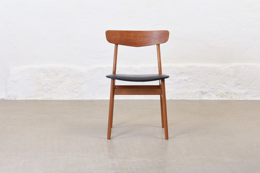 Six available: Teak + beech dining chairs by Findahls