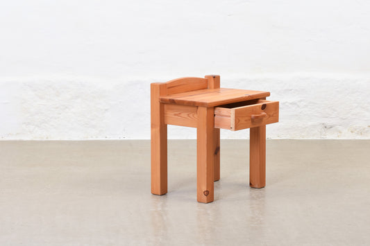 1970s bedside table in pine