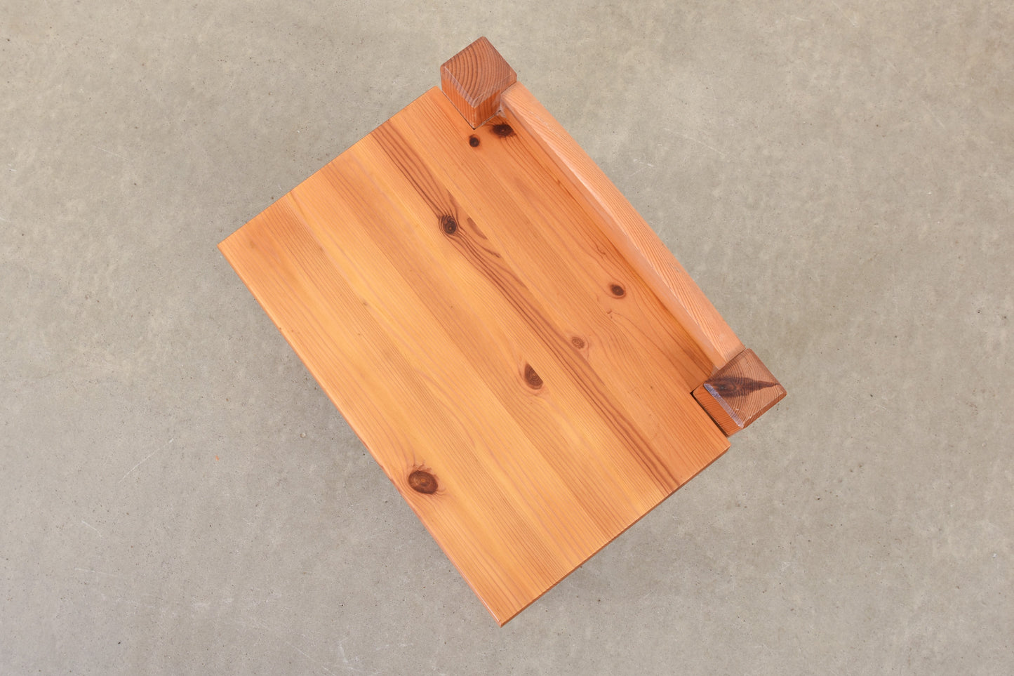 1970s bedside table in pine