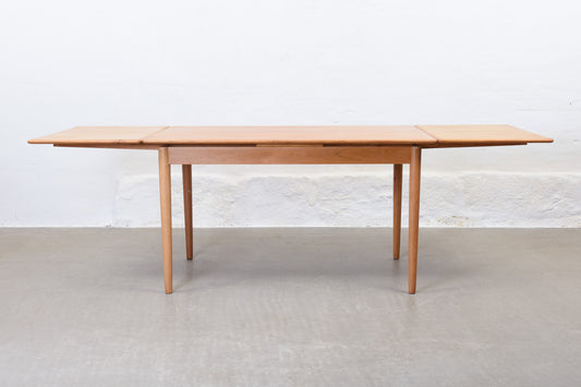 1960s extending dining table in oak