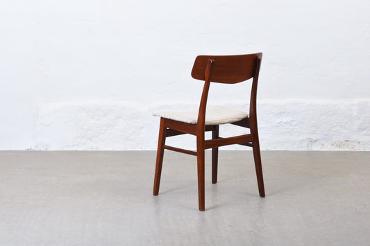 Newly reupholstered: 1960s teak dining chair