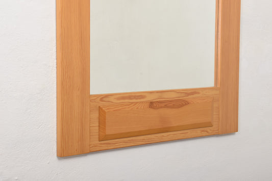 1970s Swedish pine mirror - 122H cm