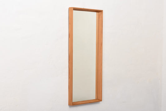 1960s Danish pine mirror - 84H cm