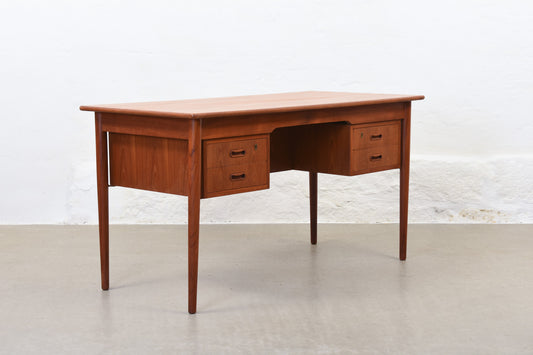 1960s twin pedestal desk in teak