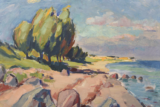 Oil painting by Rasmus Karlin - 1950s
